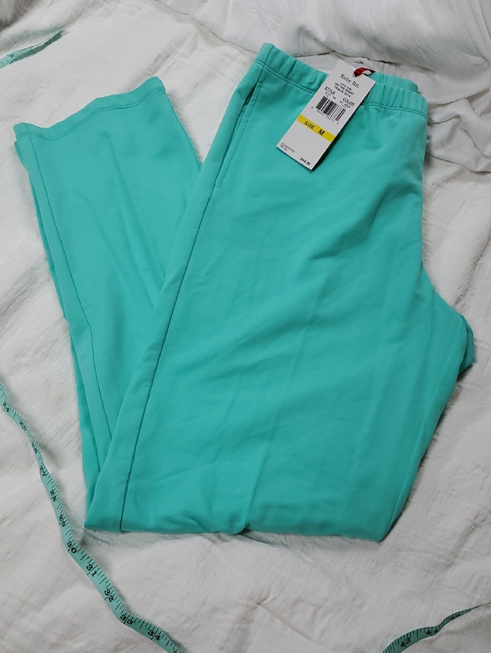 Ruby Rd. Mint Aqua Pull-On Leggings WOMENS Size M VINTAGE